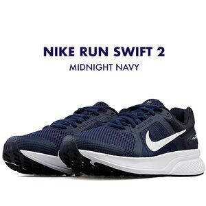 Nike Run Swift 2 Men Road Running Gym Workout Shoes Midnight Navy White 12